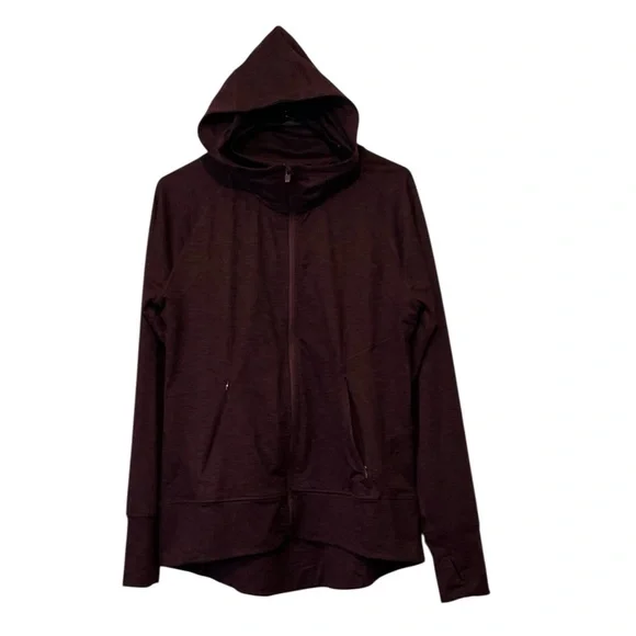 Eddie Bauer‎ Full-Zip Active Hooded Jacket, Women's, Dark Burgandy, Size Large - Picture 4 of 12